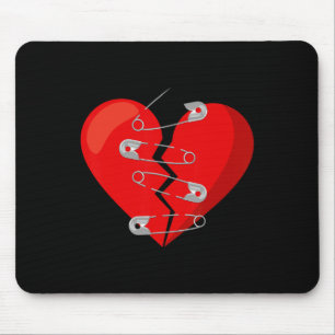 Hjärtkrossad Och Säkerhetsnålar Anti Valentines Si Musmatta