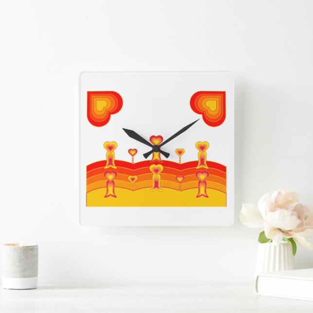 Hjärtlandskap Väggklocka (Hem)