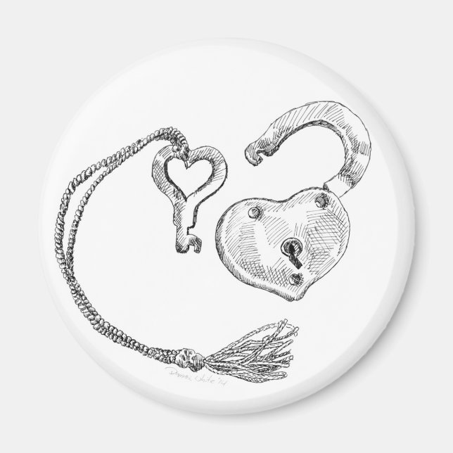 Hjärtlås och Nyckel Magnet (Framsidan)