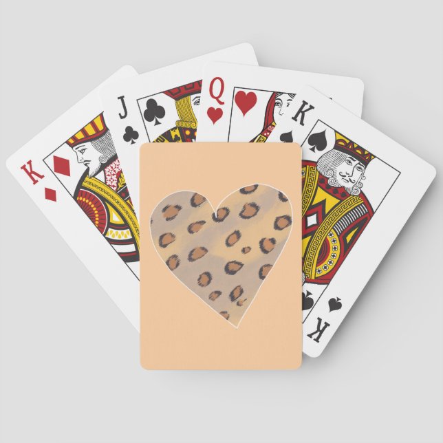Hjärtleoparder, Anpassningsbar Spel Kort (Baksidan)