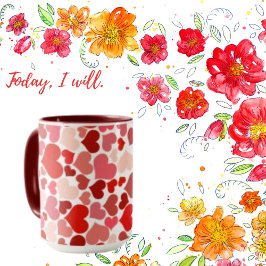 Hjärtlig Abstrakt Modern bakgrundsdesign Mugg