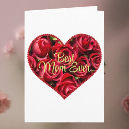 Hjärtlig Blommigt Modern Bästa Mamma någonsin Mors Kort