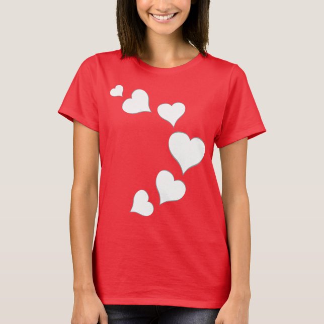 Hjärtlig Dam Kärlek T-Shirt (Framsida)