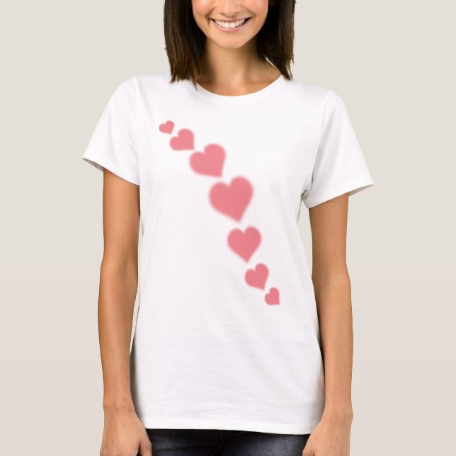 Hjärtlig Dam-organiska T-Shirts för kvinnor (Framsida)
