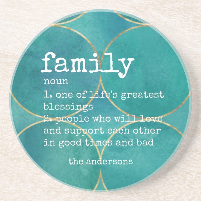 Hjärtlig definition av familj underlägg (Framsidan)