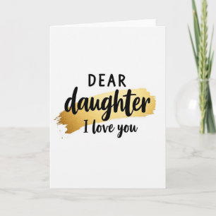 Hjärtlig Dotter Kärlek Kort