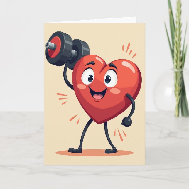 Hjärtlig Fitness Kul Kort (Framsida)