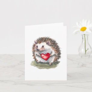 Hjärtlig Greeting Card med Igelkott Kort