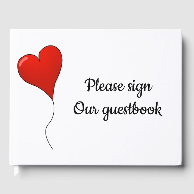Hjärtlig guestbook Bröllop Gästböcker (Framsida)