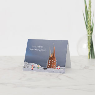 Hjärtlig jul: Klo-lite Önskemål Hälsning Helgkort