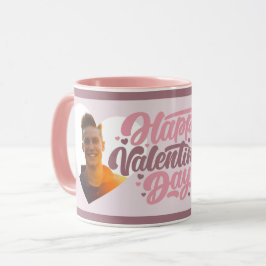 Hjärtlig Rosa Glad Alla hjärtans dag multifoto Mugg