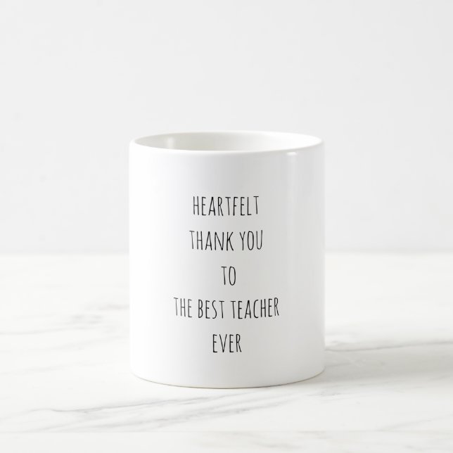 Hjärtlig Tack till den bästa läraren någonsin Kaffemugg (Center)