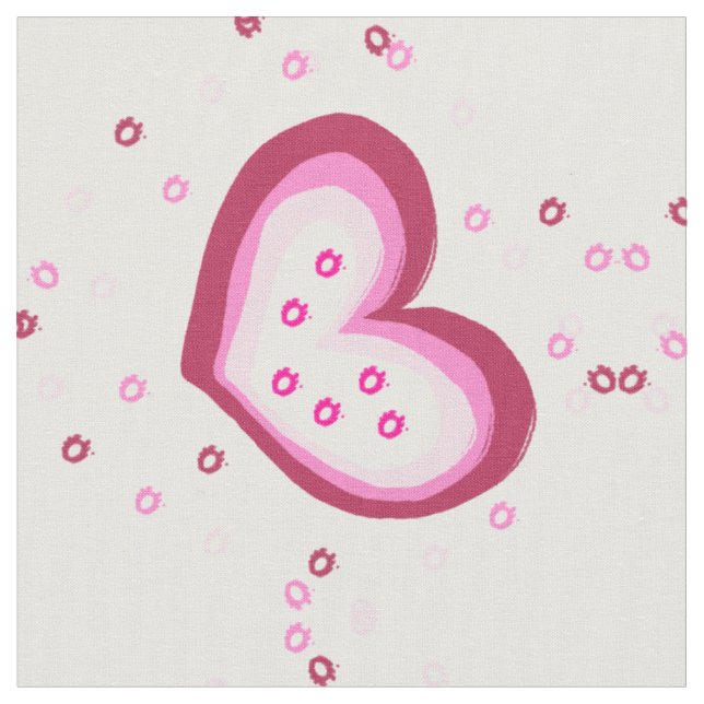 Hjärtlig utformning av mönster tyg (Närbild)