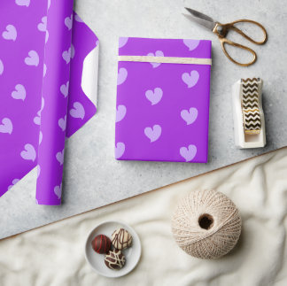 Hjärtliga Hjärtan - Lila och Purpur - Presentpapper