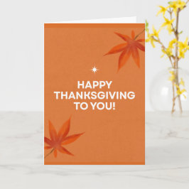Hjärtliga julhälsningar för Thanksgiving Kort