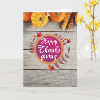 Hjärtliga julhälsningar för Thanksgiving Kort