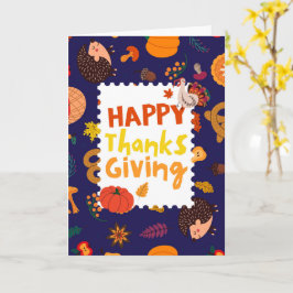 Hjärtliga julhälsningar för Thanksgiving Kort