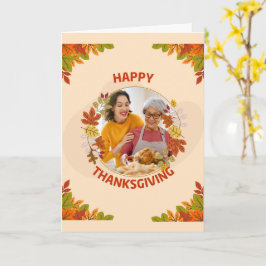 Hjärtliga julhälsningar för Thanksgiving Kort