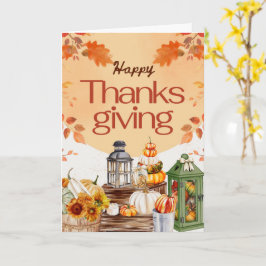 Hjärtliga julhälsningar från Thanksgiving Kort