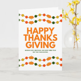 Hjärtliga julhälsningar från Thanksgiving Kort