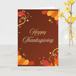 Hjärtliga julhälsningar från Thanksgiving Kort