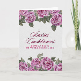 Hjärtliga kondoleanser – förlust av din kära mamma kort