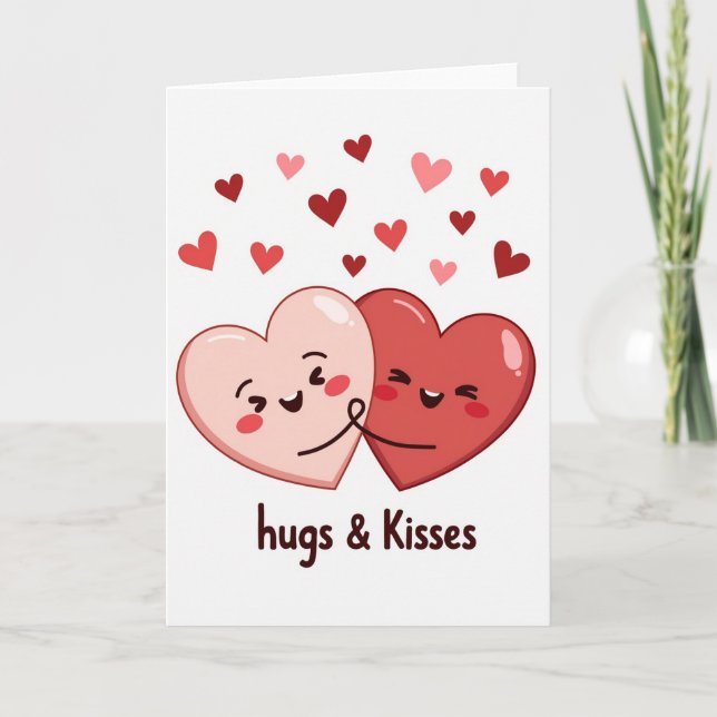 Hjärtliga Kramar Pussar Kort (Framsida)