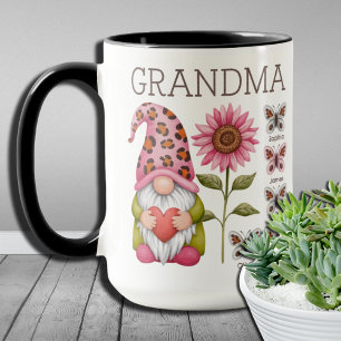 Hjärtliga presenter Mormor Barn Namn, Mamma och Mo Mugg