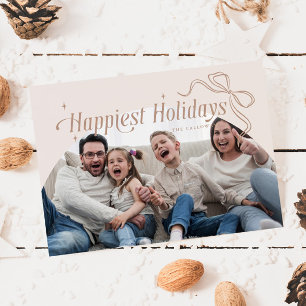 Hjärtligast Helgdagar Beige Julkort Helgdag