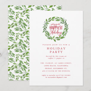 Hjärtligast helgdagar jul party inbjudningar