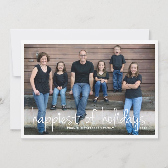 Hjärtligast i Helgdagar Julfotoportet Hälsning Julkort (Framsida)