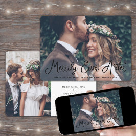 Hjärtligt allt efter Newlywests första jul 2-foto Julkort