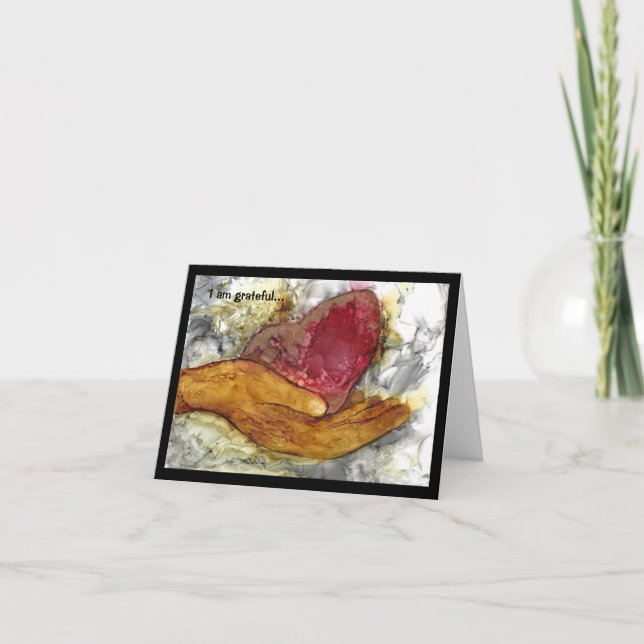 Hjärtligt älskande tack kort (Framsida)