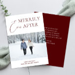 Hjärtligt efter Red Script-julfoto Julkort<br><div class="desc">Hjärtligt allt efter Red Script-fotopatkortet för julfotboll. Skicka semesterhälsningar i anpassade och personlig till vänner,  kolleger och familj i enkla,  chic,  elegant och moderna fotodesignkort,  naturliga minimalistiska stil-kort! Under kalligrafin visas anpassningsbar hälsning-meddelandet i modern typografi.</div>