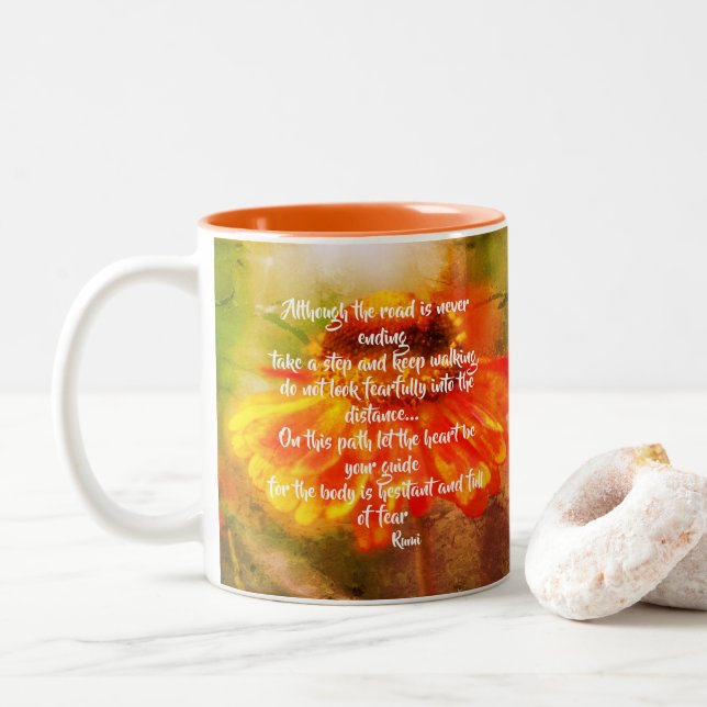 Hjärtligt nog var din Zinnias inspirationsoffert Två-Tonad Mugg (Med munk)