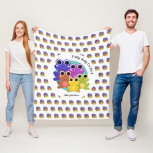 Hjärtligt på guds färgstarka Personlig FROG Fleecefilt