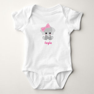 Hjärtligt sött elefant med en söt rosa rosett  t shirt