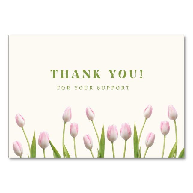 Hjärtligt tack bordsnummer (Framsidan)