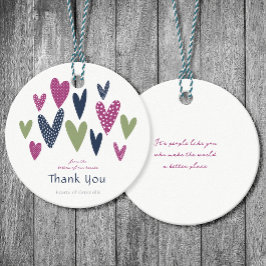 Hjärtligt tack för att du lyssnar på Avocado-favor Gåvor Etiketter