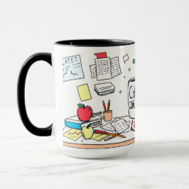 Hjärtligt tack min bästa lärare modern skrift mugg