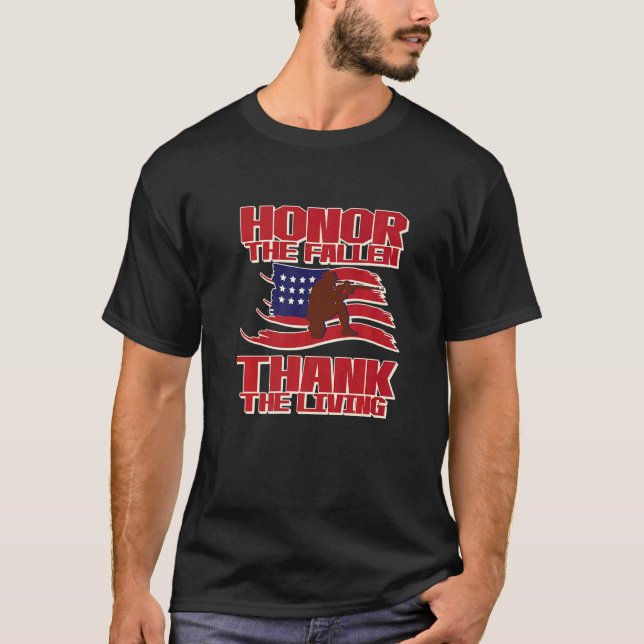 Hjärtligt tack till den levande patriotiska Memori T Shirt (Framsida)