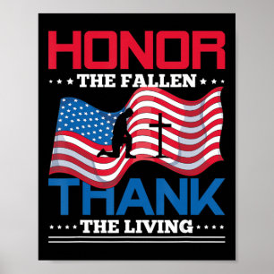 Hjärtligt tack till det levande USA flagga Memoria Poster