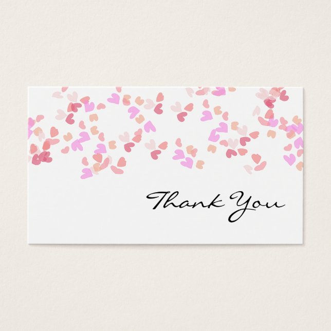 Hjärtligt tack visitkort (Framsidan)