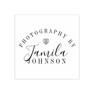 Hjärtlogotyp Fotografi Artiststudio Stämpel