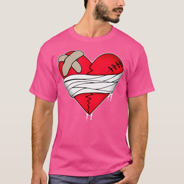 Hjärtlös Shirt Heart Brken Shirt No Kärlek Retro H T Shirt (Framsida)