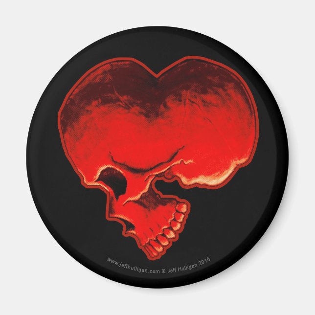 Hjärtmagnet (runt) magnet (Framsidan)