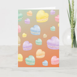 Hjärtmakaroner tomma kort