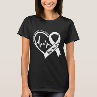 Hjärtmånaden hjärtsjukdom chd medvetenhet t shirt