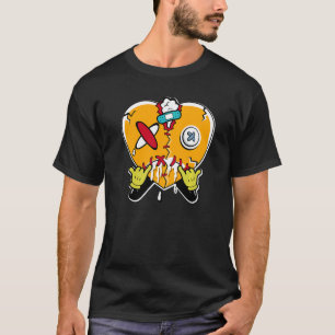 Hjärtmatchning av SB-segment för skalmatchning Grå T Shirt