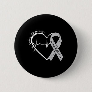 Hjärtmedvetande Hjärtat Grått Ribbon Manar Kvinnor Knapp